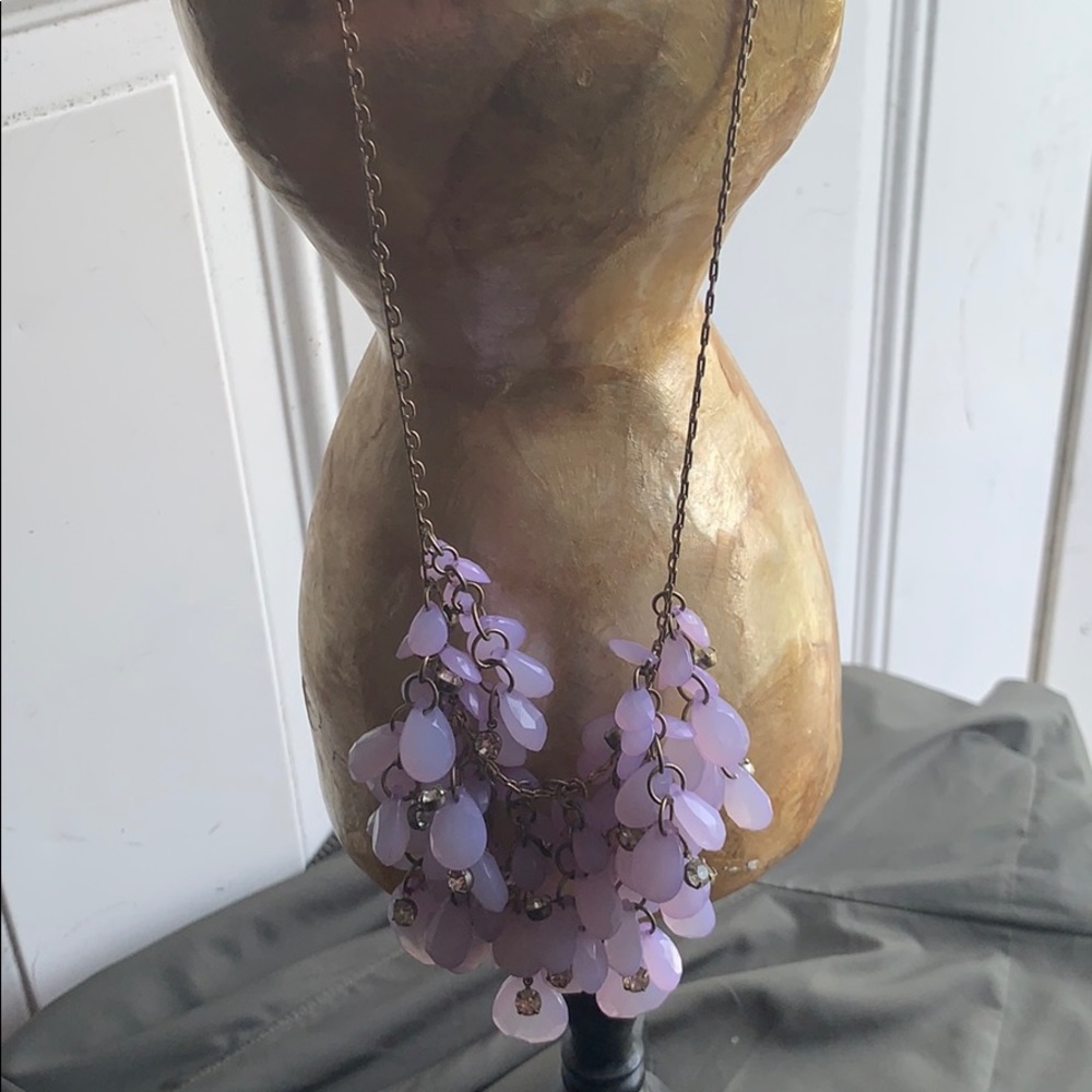 Lilac necklace adjustable